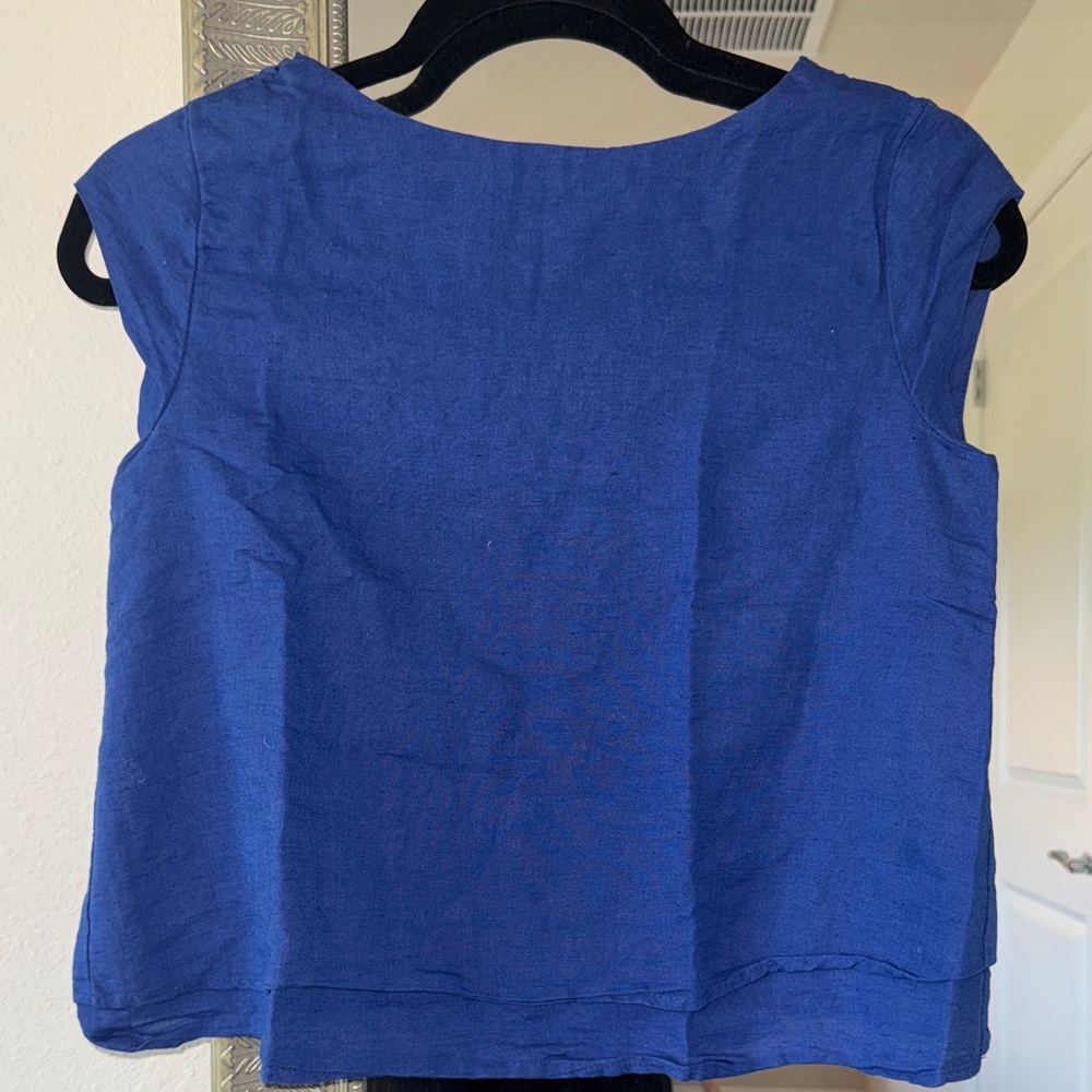 Elegant Royal Blue Sleeveless Tank Top